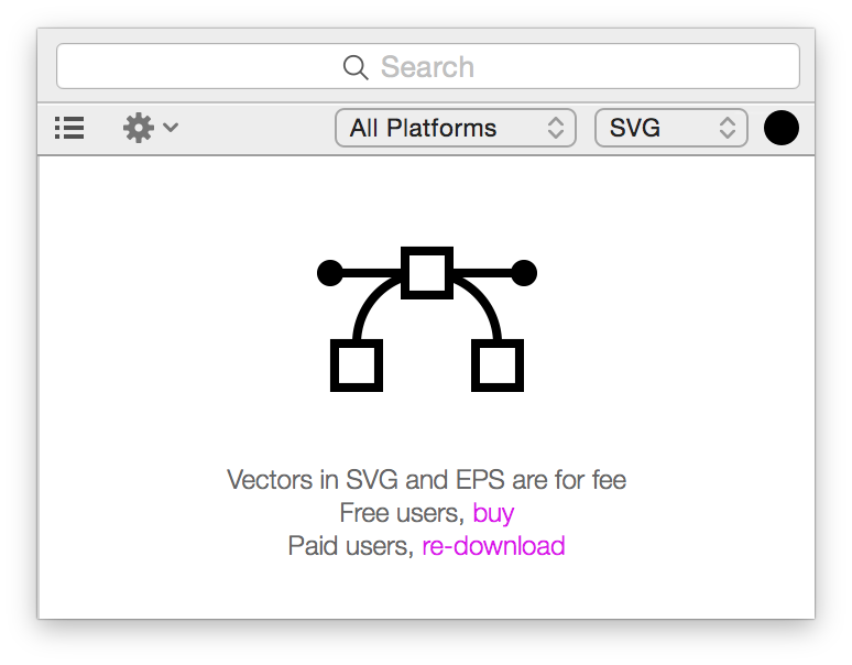 Icons8 App — SVG files are Available for Fee